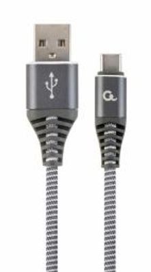 Gembird CC-USB2B-AMCM-1M-WB2 USB-Kabel 1m USB 2.0 USB A USB C Grau, Weiß