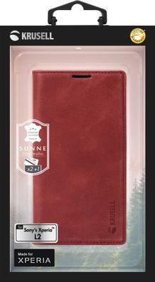 Krusell Sunne 2 Card Foliowallet Sony Xperia L2 Vintage Rot