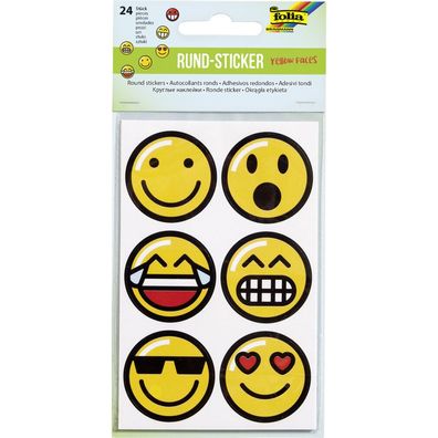Rund-Sticker EMOJIS, 9x14cm