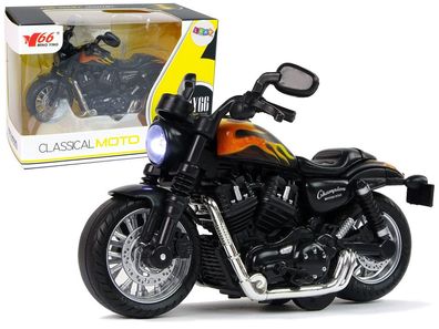 Champion Motorrad Schwarz 1:14 Antrieb Rückziehmotorrad Sound Licht