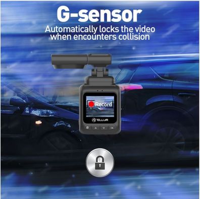 Tellur Dash Patrol DC2 FullHD 1080P, GPS Schwarz