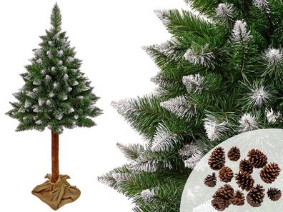 Weihnachtsbaum Diamant Kiefer 3D auf Stamm 180 cm Schnee Glitzer