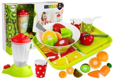 Gemüse- und Obstset mit Akku-Mixer und Tablett