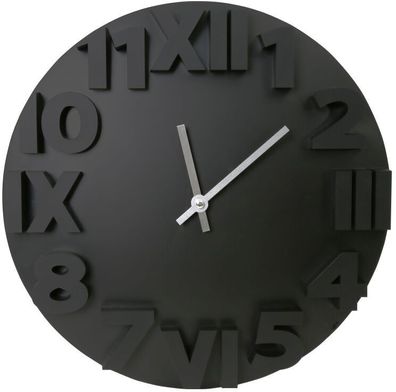 Platinet Wanduhr Modern, schwarz (42985)