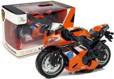 Sportmotorrad mit Sound 1:14 Orange
