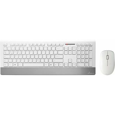 MediaRange MROS106 Tastatur-Maus-Set kabellos weiß