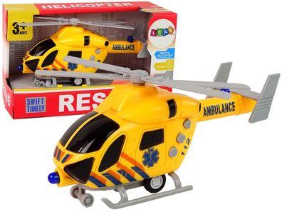Krankenwagen Rettungshubschrauber Gelb Ton Lichter Propeller