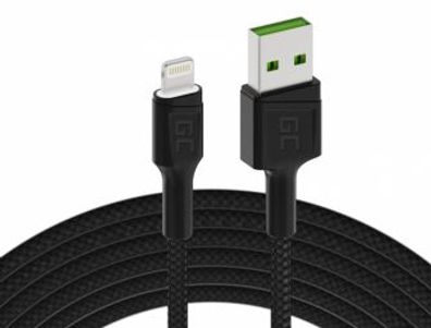 Green Cell KABGC12 Lightning-Kabel 2 m Schwarz