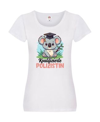 Koalifizierte Polizistin | Beruf Polizei Damen Shirt Weiß