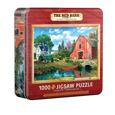 Die rote Scheune - Dominic Davison - Puzzledose - 1000 Teile