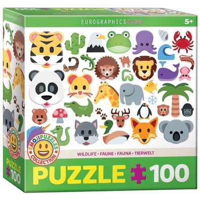 Emojipuzzle-Wildtiere - 100 Teile