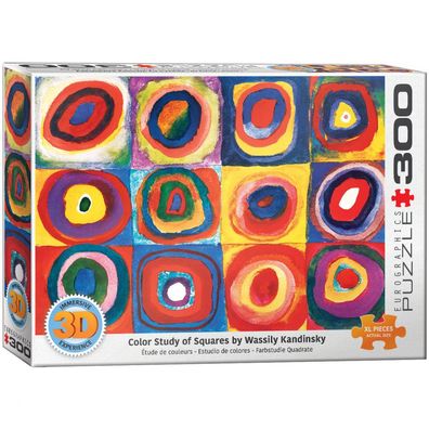 Puzzle - 3D - Farbstudie Quadrate - Wassily Kandinsky - 300 Teile
