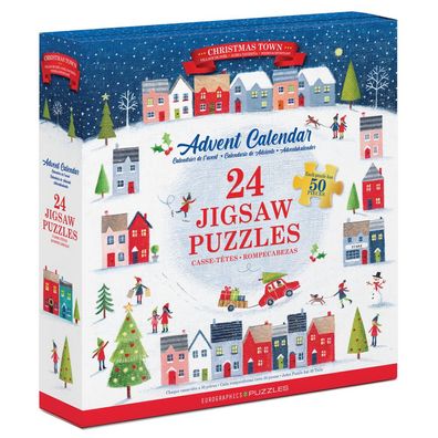 Puzzle - Advent - Christmas Town - 24 Puzzle je 50 Teile