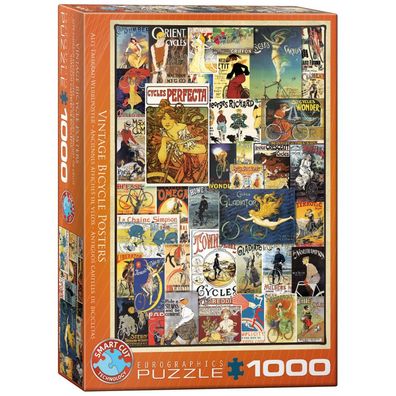 Puzzle - Antike Fahrrad Poster - 1000 Teile