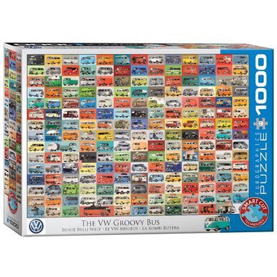 Puzzle - Bunte Bulli Welt - 1000 Teile