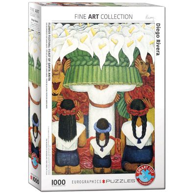 Puzzle - Das Blumenfest von Santa Anita von Diego Rivera - 1000 Teile