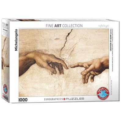 Puzzle - Die Erschaffung Adams (Detail) von Michelangelo - 1000 Teile
