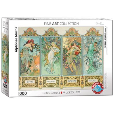 Puzzle - Die vier Jahreszeiten von Alphonse Mucha - 1000 Teile