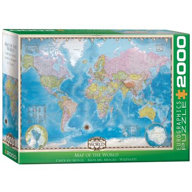 Puzzle - EuroGraphics Map of the World - 2000 Teile
