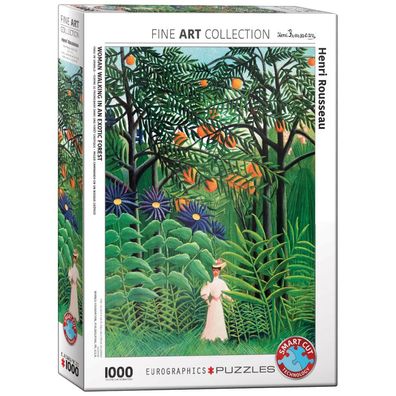 Puzzle - Frau spaziert in einem exotischen Wald von Henri Rousseau - 1000 Teile