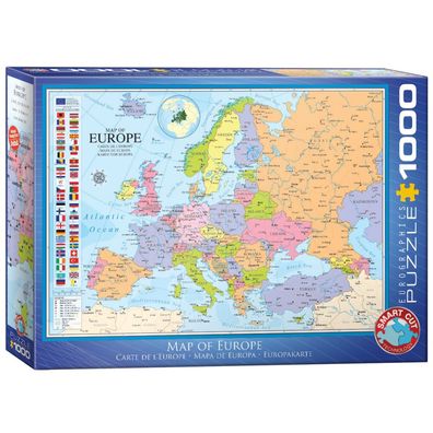 Puzzle - Karte von Europa - 1000 Teile