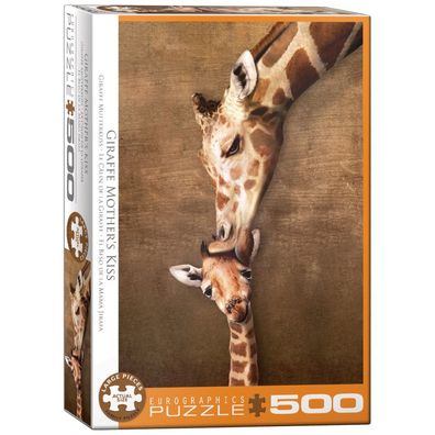Puzzle - Kuss der Giraffenmutter - 500 Teile