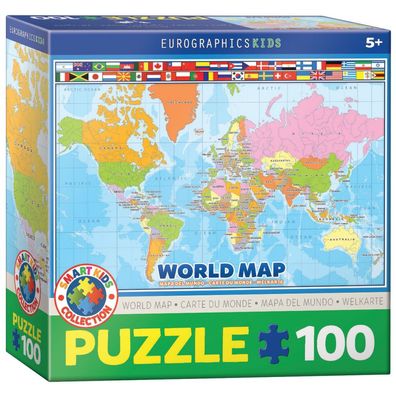 Puzzle - Weltkarte - 100 Teile