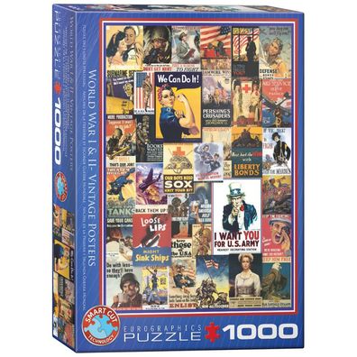 Puzzle - Werbeplakate des 1. und 2. Weltkrieges - 1000 Teile
