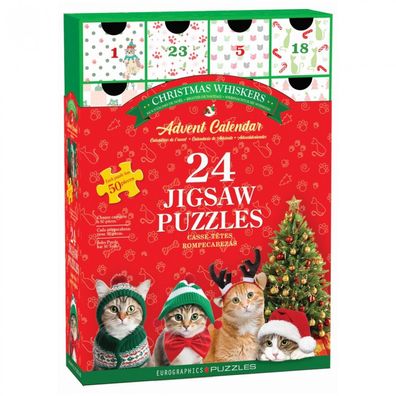 Puzzle Adventskalender - 1200 Teile Christmas Whiskers