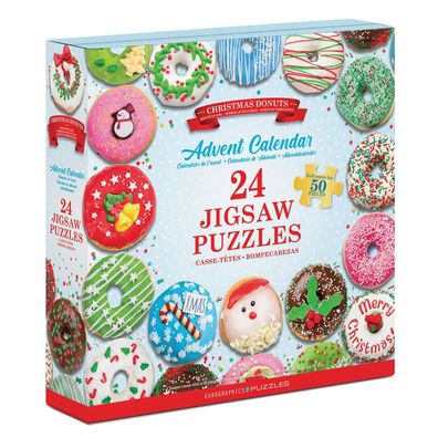 Puzzle Adventskalender - Christmas Donuts - 24 Puzzle je 50 Teile