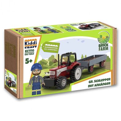 Brickfarm - Großer Schlepper mit Anhänger - deutsch
