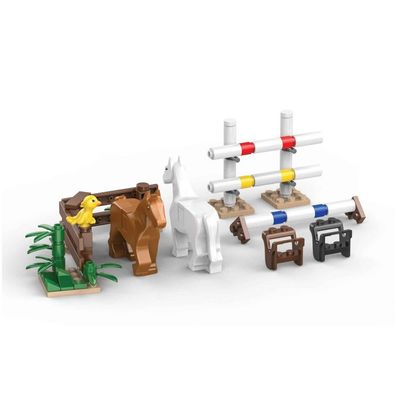 Brickfarm - Pferde auf dem Reitplatz - deutsch