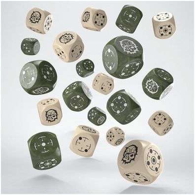 Crosshairs Compact D6 - Beige & Olive (20 Würfelset)