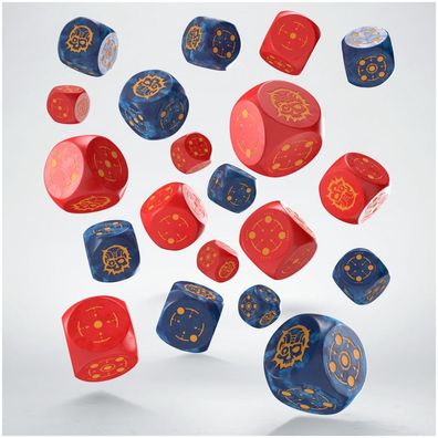 Crosshairs Compact D6 - Cobalt & Red (20 Würfelset)