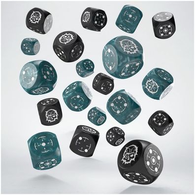 Crosshairs Compact D6 - Stormy & Black (20 Würfelset)