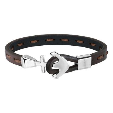 Fashion leather bracelet with anchor Bandy SZV23