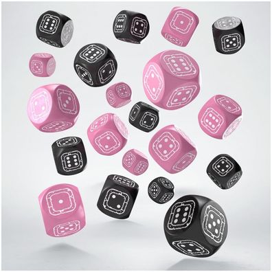 Fortress Compact D6 - Black & Pink (20 Würfelset)