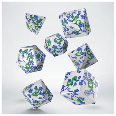 Full Art Dice Set - Porcelain