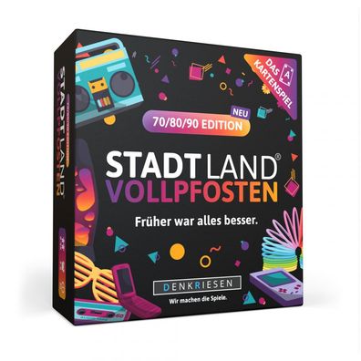 Stadt Land Vollpfosten - 70/80/90 Edition - Früher war alles besser. - Das Kartenspi