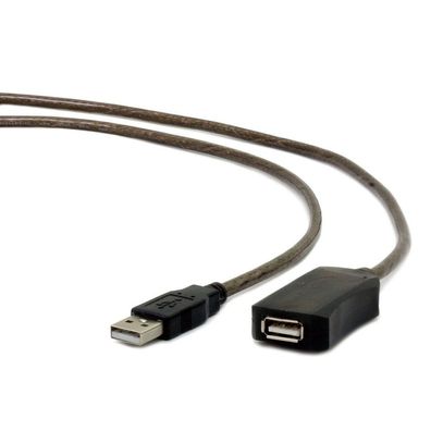 gembird Aktives USB 2.0-Verlängerungskabel, 5 m, schw