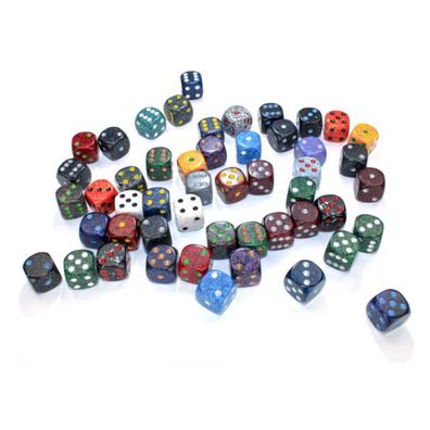 50er Würfelset - unsortiert - Speckled - 50 x W6 - 12mm