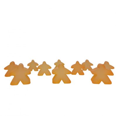 Carcassonne - Meeple - 10er-Set im Stoffbeutel - FROZEN Orange
