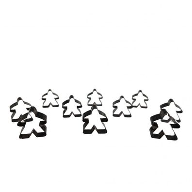 Carcassonne - Meeple - 10er-Set im Stoffbeutel - Transparent Schwarz