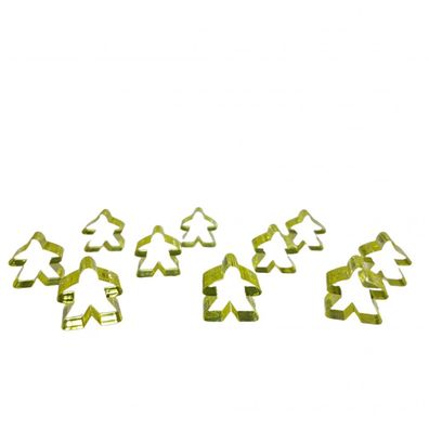 Carcassonne - Meeple - 10er-Set im Stoffbeutel - Transparent Gelb