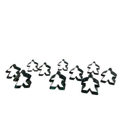 Carcassonne - Meeple - 10er-Set im Stoffbeutel - Transparent Grün
