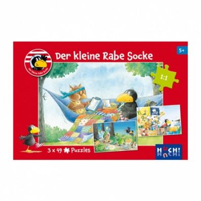 Der kleine Rabe Socke - Puzzle 3x49 Teile - deutsch