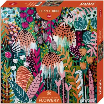 Puzzle - Flowery Ruby Sunshine - Square Edition 1000 Teile