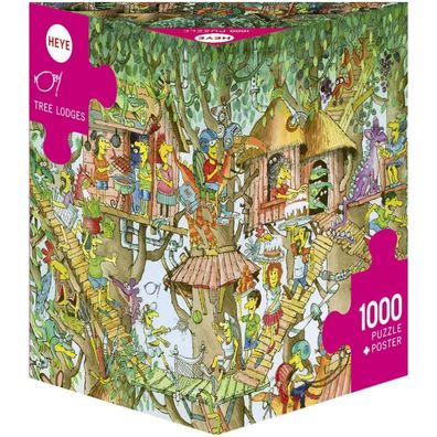 Puzzle - Tree Lodges, Korky Paul - Triangular 1000 Teile