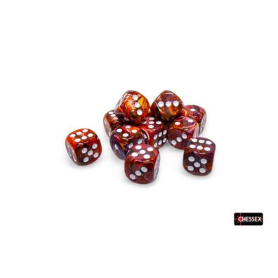 Würfel - Festive Symphony/white (Würfelset 12 x W6) - ca. 16mm