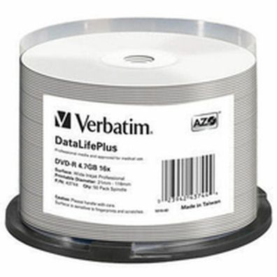 1x50 Verbatim DVD-R 4,7GB 16x wide printable NON-ID